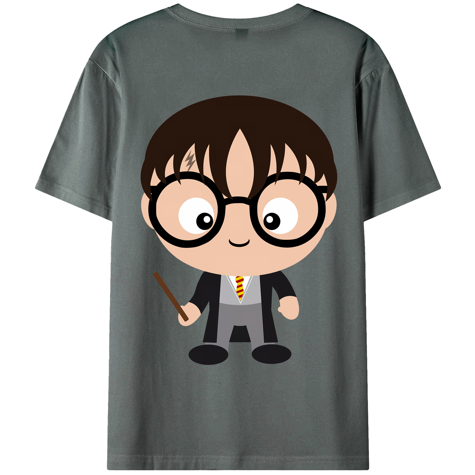 （画像用） Harry Potter ハリー・ポッターシリーズ 綿100％ メンズ半袖Tシャツ（バックプリント） 通気性